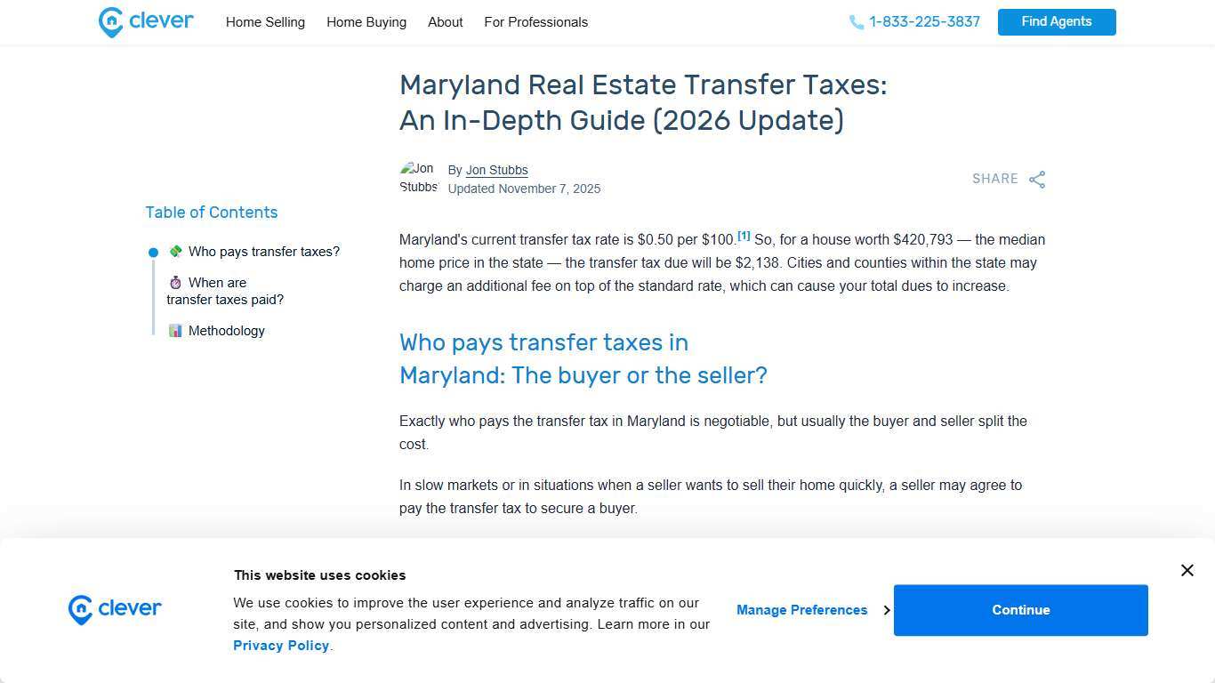 Maryland Real Estate Transfer Taxes: In-Depth Guide (2026 Update)